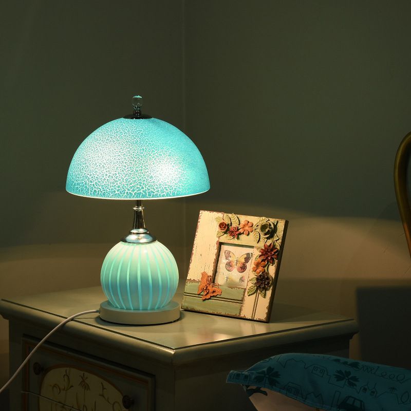 Lampes de table de nuit en dôme en verre de style moderne 1 lampe de table légère