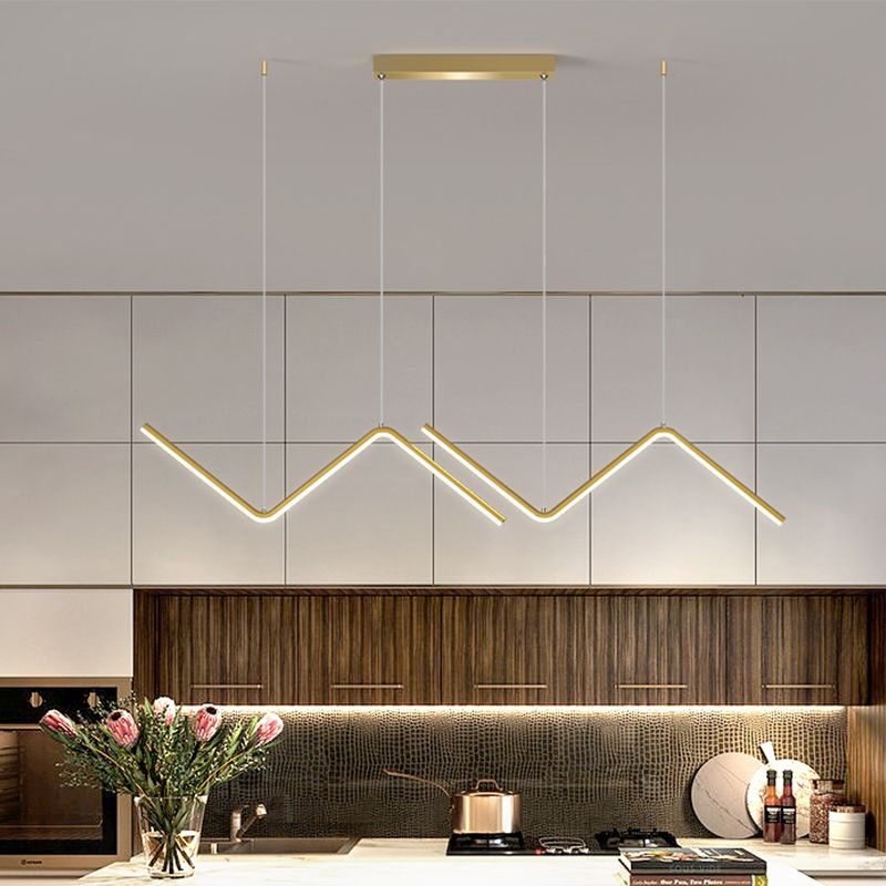 Contemporary Island Light Linear Iron 1 Light Island Chandelier Lights