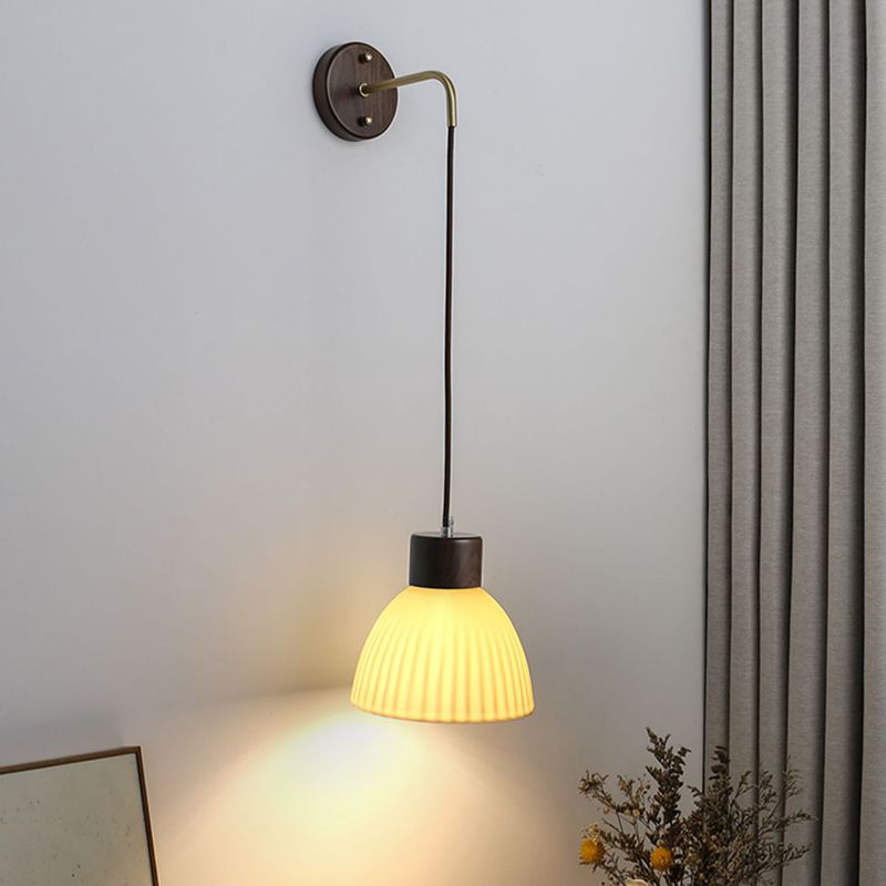 Modern Simple Wall Light Geometry Shape Wall Lamp with Ceramics Shade for Living Room