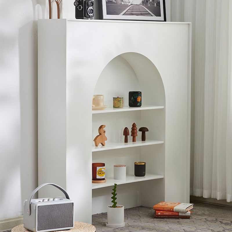 Contemporary 3 Shelves Accent Chest White 7.87-Inch D Cabinet