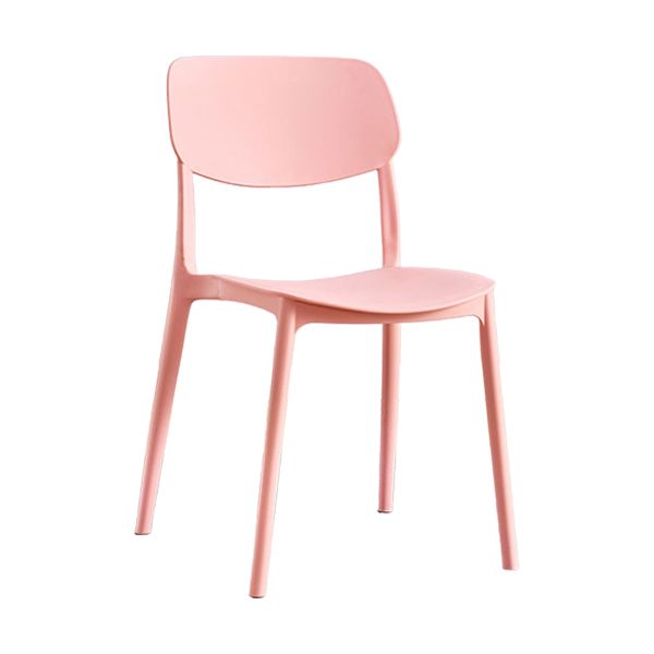 Contemporary Indoor Plastic Open Back Stacking Dining Side Chair