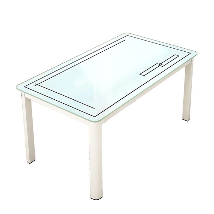 Modern Glass Dinning Table Rectangle Dining Table for Kitchen