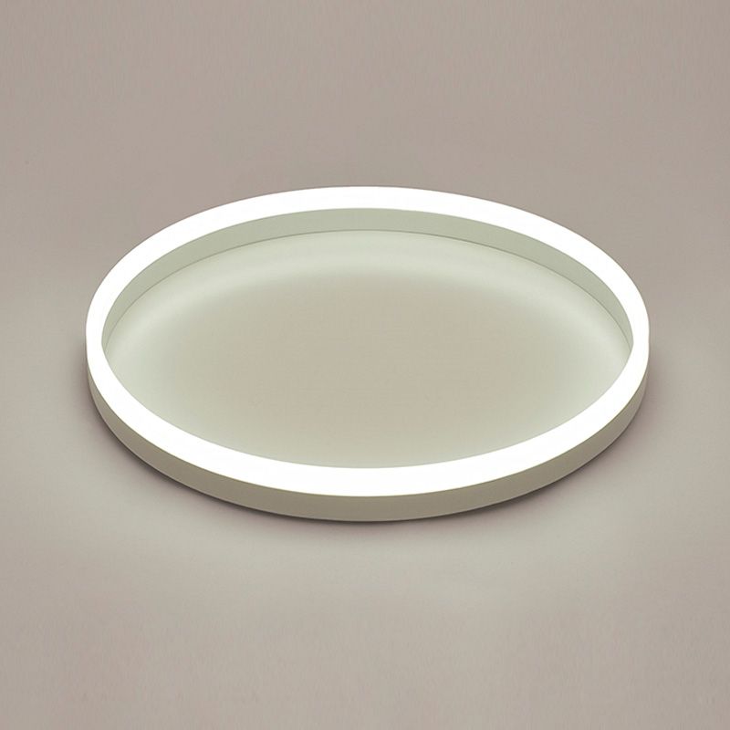 Lámpara de techo de montaje empotrado con anillo circular único y moderno con pantalla acrílica para dormitorio