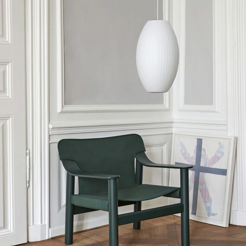 Modern Style White Hanging Lamps Fixtures Fabric 1-Light Ceiling Pendant Lighting