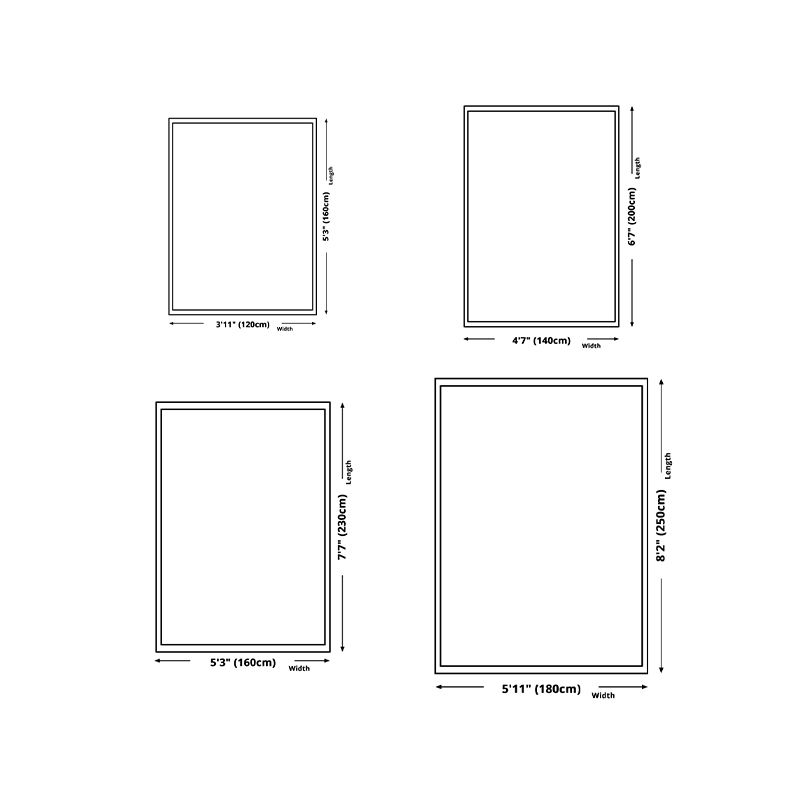 Lattice Indoor Rug Polyester Area Rug Rectangle Stain Resistant for Living Room