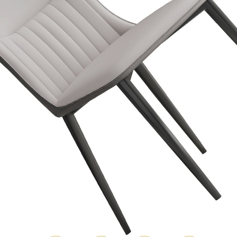 Industrial Upholstered Armless Chair Kitchen Wingback Side Chair