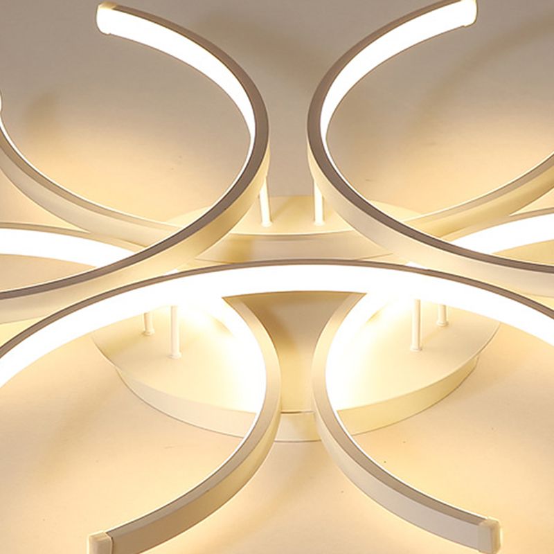 Blume Semi Flush Mount Light Acrylic Moderne Einfachheit Spülen Deckenleuchten für Wohnzimmer