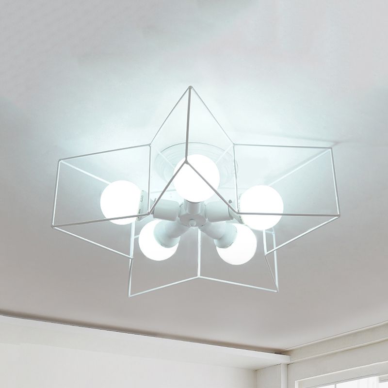 Metal Star Ceiling Light Fixture Minimalist Aisle Ceiling Mount Light Fixture
