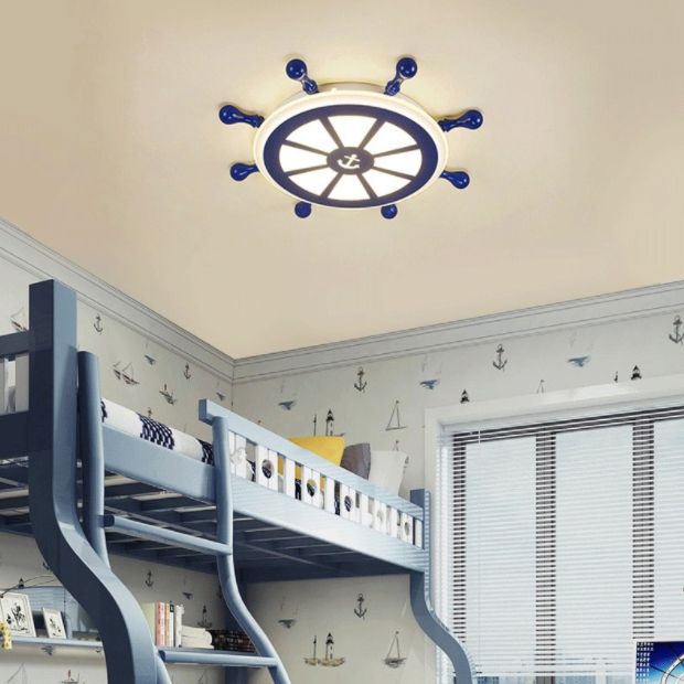Plafonnier encastré à gouvernail en métal luminaire encastré pour chambre d'enfant