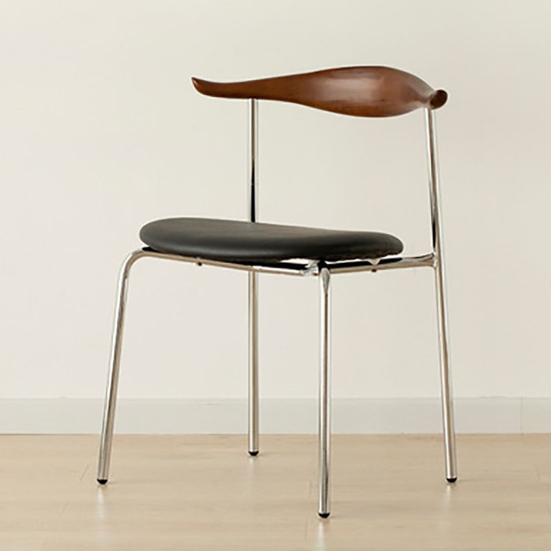 Contemporary Style Side Chair Open Back Dining Room Chair for Home