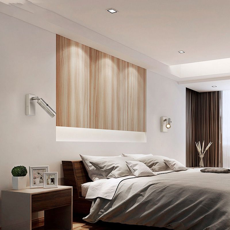 Modernism Single Nickel/Black Wall Mounted Sconce Metal Wall Light for Foyer