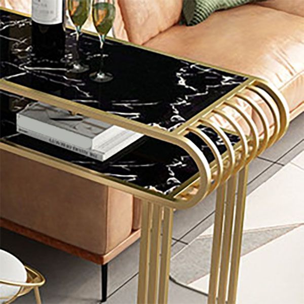 Luxurious Rectangular Pub Table Set 1/3 Pieces Stone Top Counter Table with High Stools