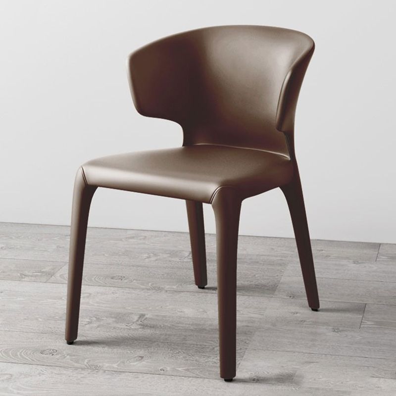 Faux Leather Dining Accent Chair Wingback Arm Chair for Home