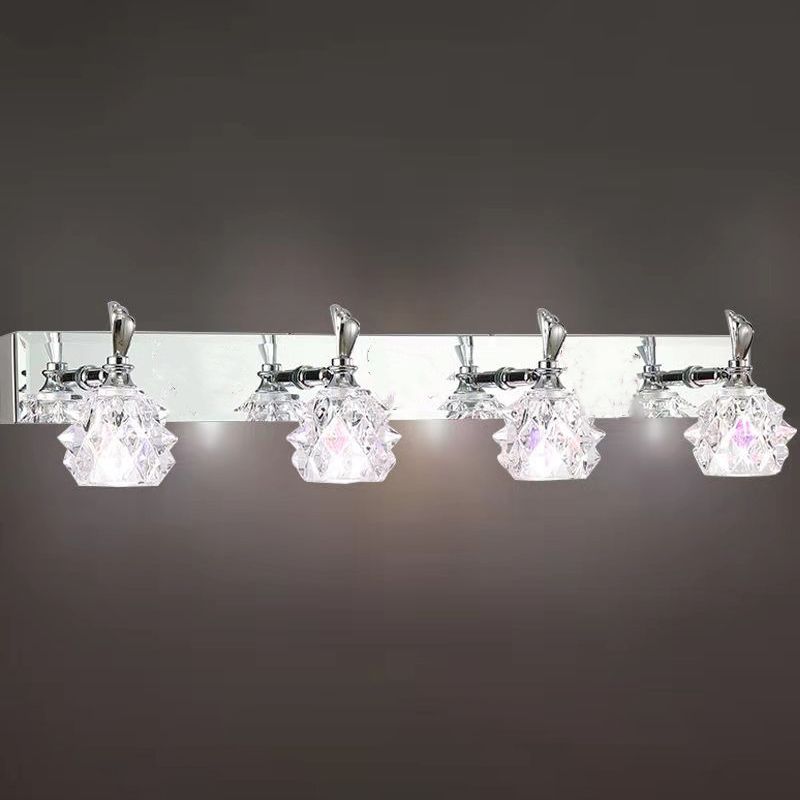 Filmaires d'éclairage de vanité de style miniité minimaliste moderne Lights Vanity Lights avec Crystal Shade