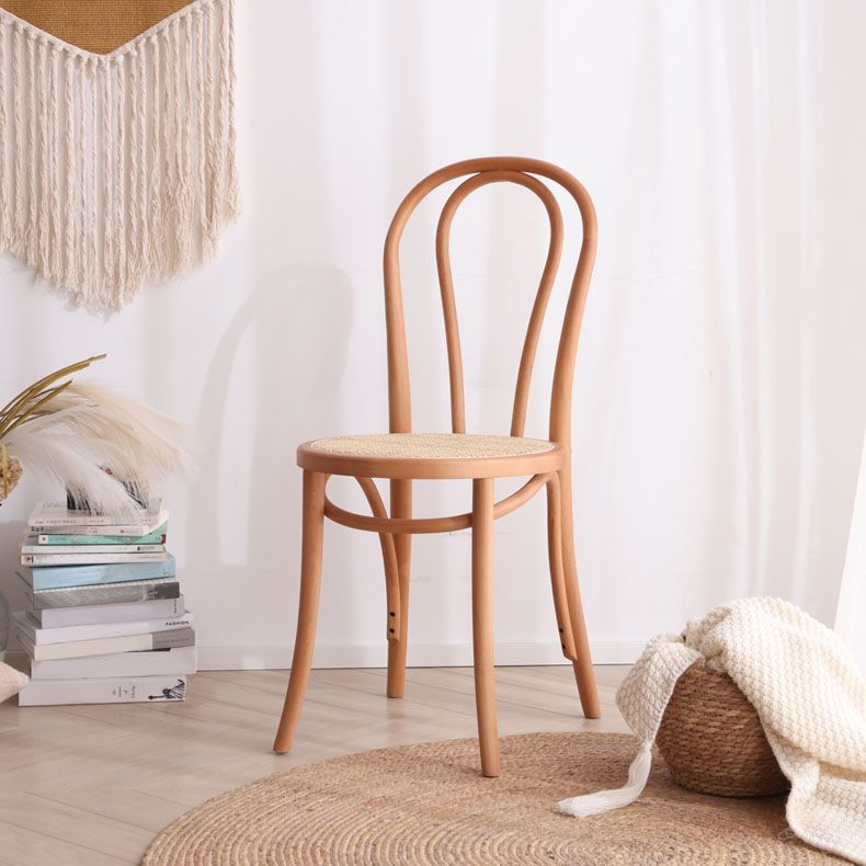 Modern Style Dining Chair Armless Chairs with Wooden Legs for Kitchen