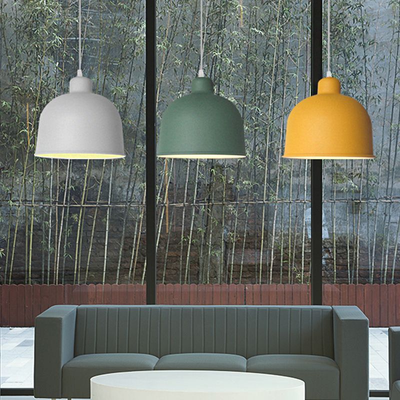 Metallschüssel Form Pendellicht Leichter Esszimmer 1 Kopf Makkaronstil Hanging Lampe