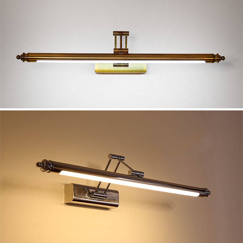 Moderne beknopte LED-lineaire wandkandelstok roestvrijstalen verstelbare wandlamp met plastic schaduw