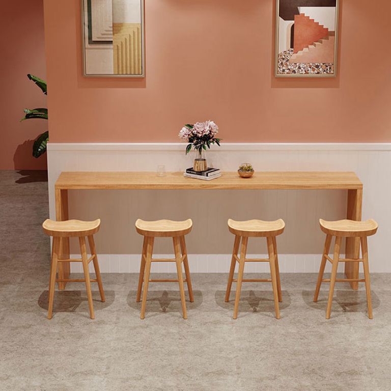 Glam Bar Table Set 1/5/9 Pieces Rectangle Wood Counter Table for Kitchen