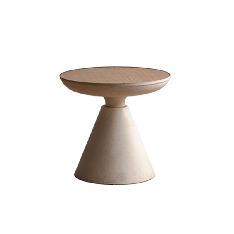 Modern Wooden Coffee Table Round Top Shape Cocktail Table for Living Room