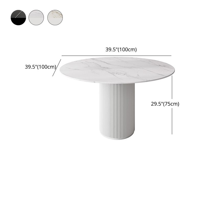 Modern 1/5 Pieces Dining Set Round Stone Dining Table for Dining Room
