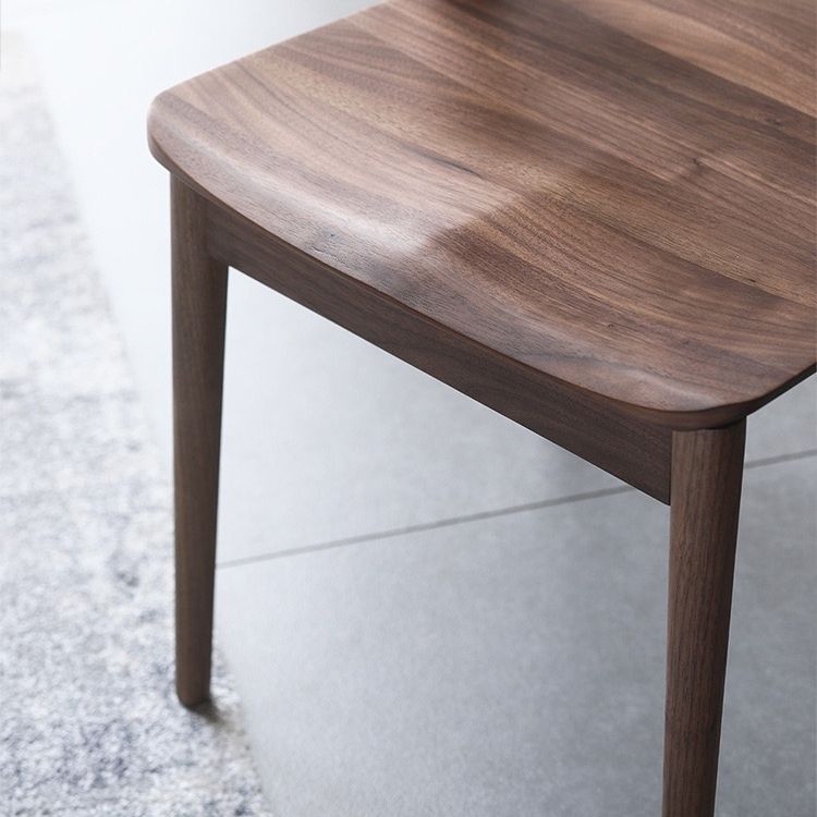 Inicio Silla de comedor de madera de estilo escandinavo Silla auxiliar de comedor con respaldo abierto y brazo