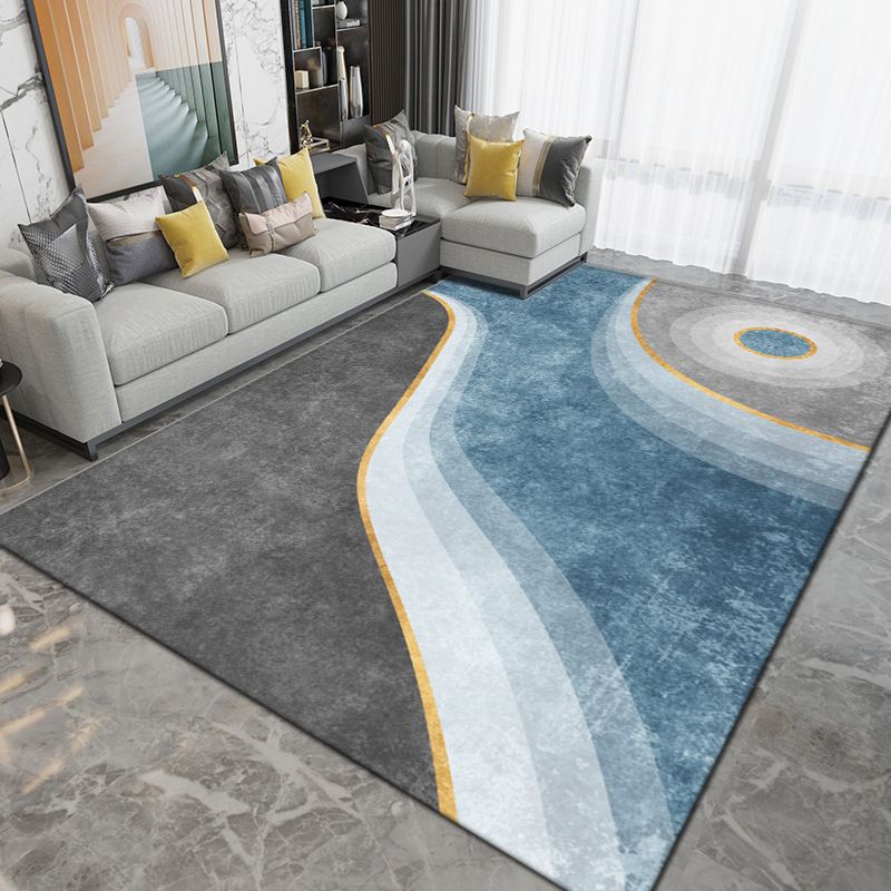 Apricot Geometric Indoor Rug Polyester Modern Rug Washable Rug for Sitting Room