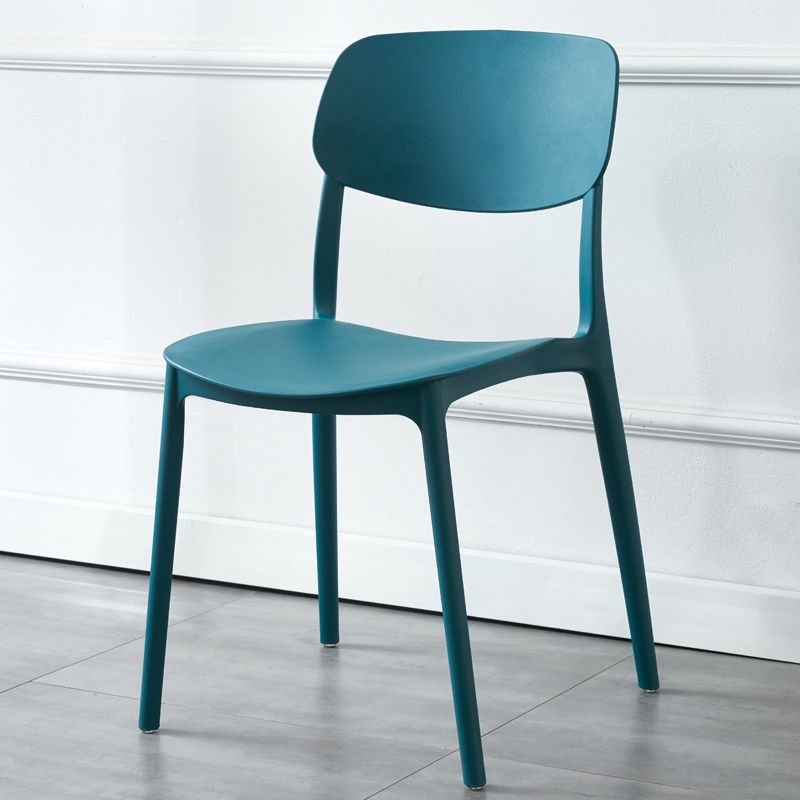 Plastic Side Chair Contemporary Multicolor Open Back Side Chair for Dining Room