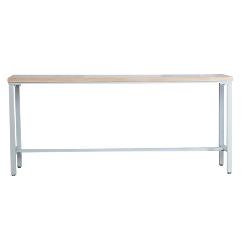 Modern Solid Wood Rectangle Trestle Base Bar Table for Kitchen Dining Room