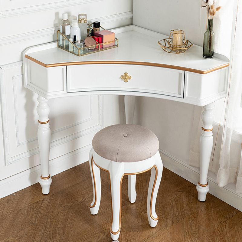 Two Piece Victorian Vanity Set One Drawer Wood Dressing Table