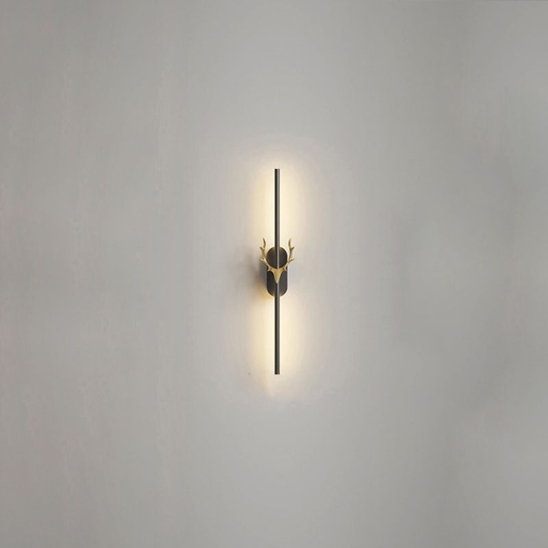 1-licht lineaire schaduwmuur SCONCE Moderne eenvoudige stijl wandverlichting in zwart