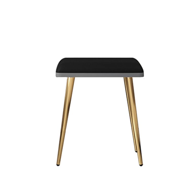 Glam Style Wood-based Material White/grey Dressing Table with Drawers and Storage Shelves