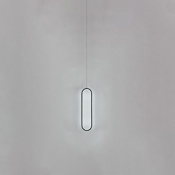 1 Light Linear Hanging Pendant Modern Style Metal Hanging Lighting for Dining Room