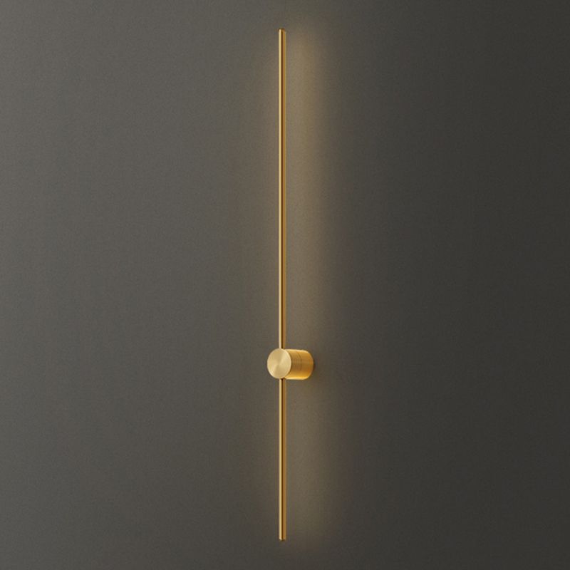 Minimalism LED Wall Sconce Thin-Line Sconce Lighting with Brass for Living Room