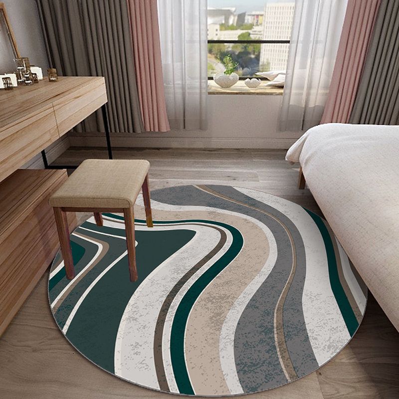 Black Diamond Rug Polyster Simple Rug Washable Rug for Living Room