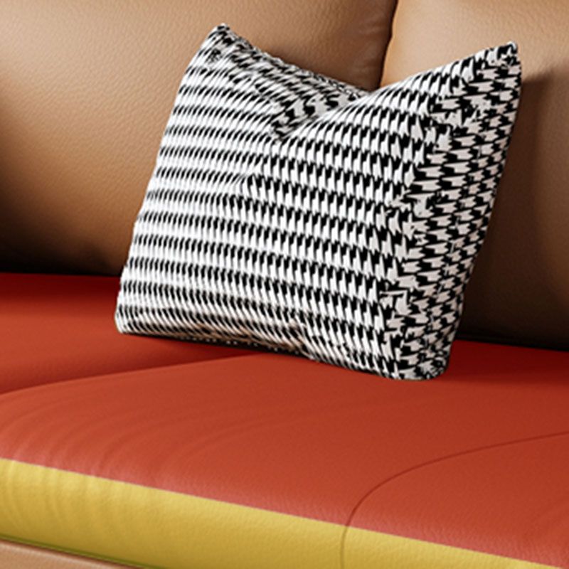 Stain Resistant Stationary 3-seater Square Arm Standard Cushions Sofa