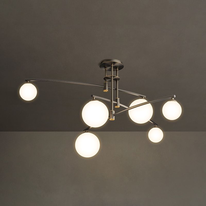 Sphère contemporaine luminaire luminaire de verre à chasse des lumières pour le salon