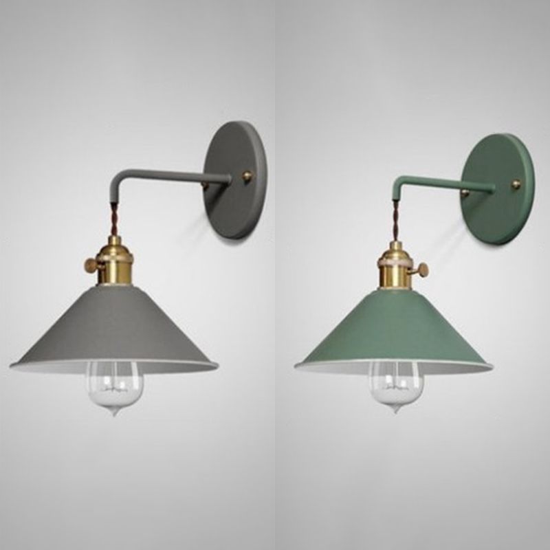 Iluminación de apliques de pared cónica 1 1 cabezal de luz montada en la pared de la pared.