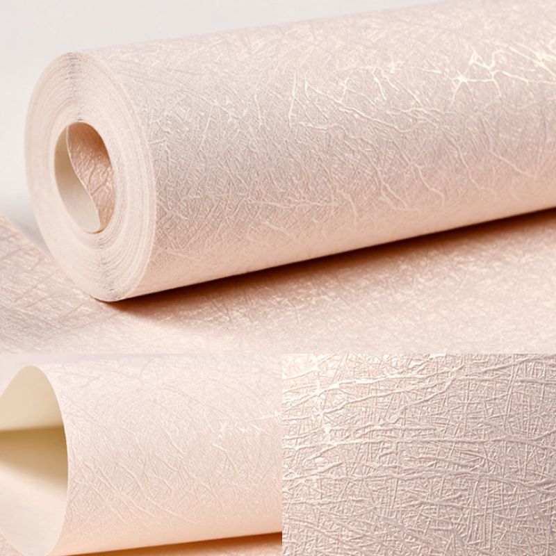 Minimalistische Leinen-PVC-Tapete, nicht beklebte Wanddekoration in Unifarbe, 31' L x 20,5" B
