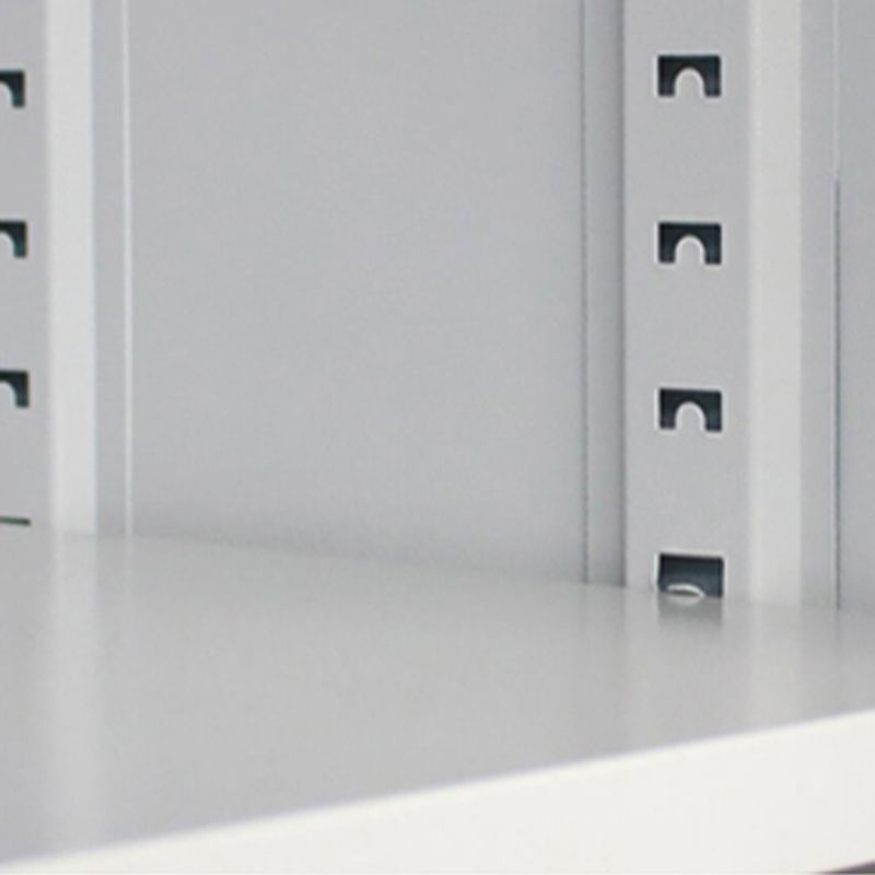 Grey Steel Wardrobe Armoire Contemporary Hinged Wardrobe Cabinet