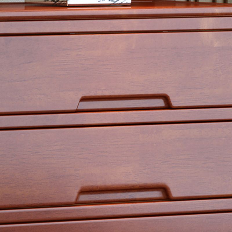 Modern Rectangle Cabinet Grooves Wood Side Cabinet with Drawer