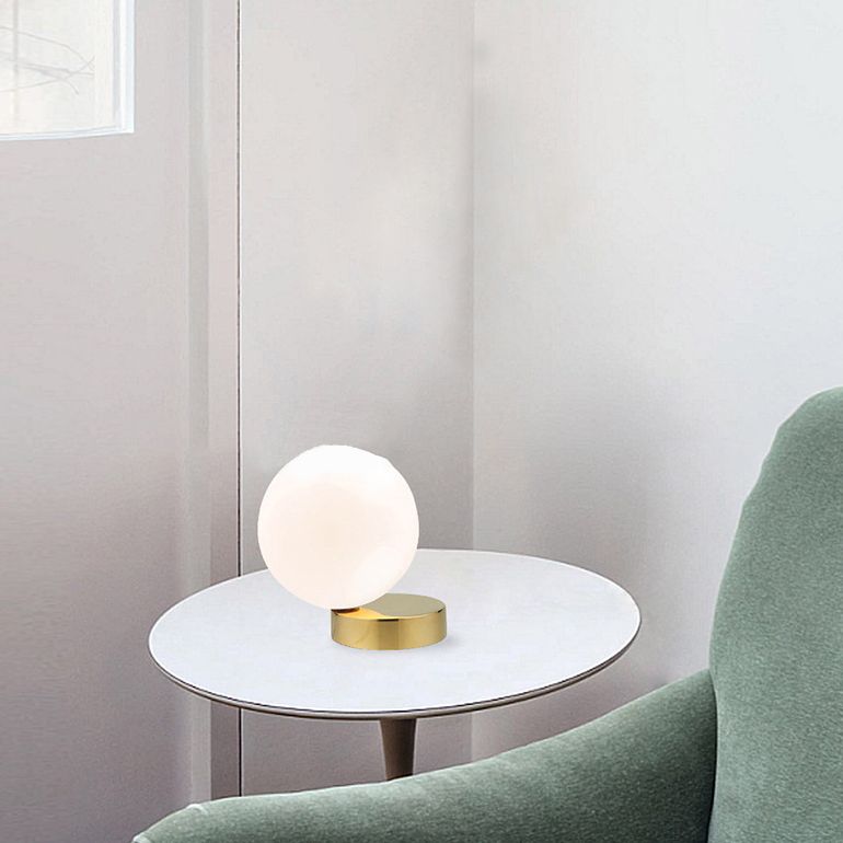 Minimaliste moderne en verre de balle murale lampe crème en verre 1 tête en laiton léger pour le salon de la chambre à coucher