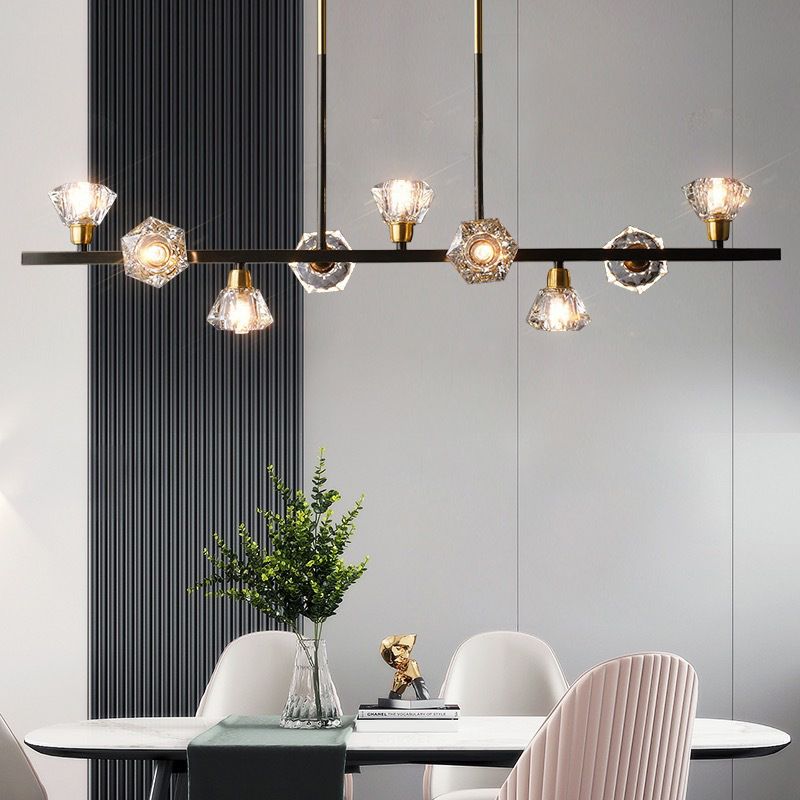 Torpedo Hanging Island Lights Ultra-Contemporary Crystal Chandelier Lighting Fixtures for Restaurant