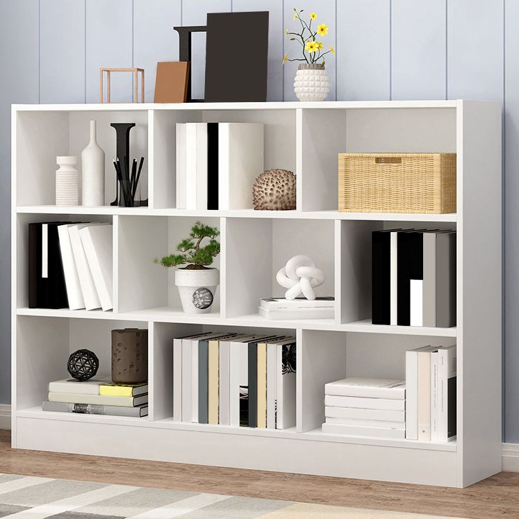 Wood Standard Bookshelf Contemporary Style Bookcase for Living Room