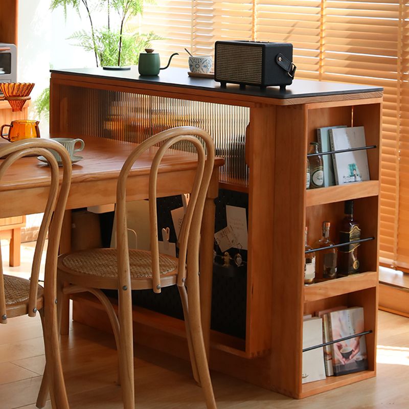 Modern Faux Marble Bar Dining Table Rectangle Bar Table for Kitchen