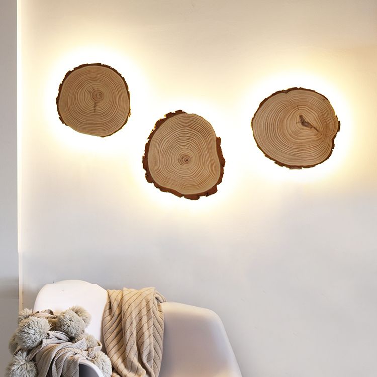 Moderne Wandbeleuchtung 1 Licht Wandleuchten Holzleuchten in Braun