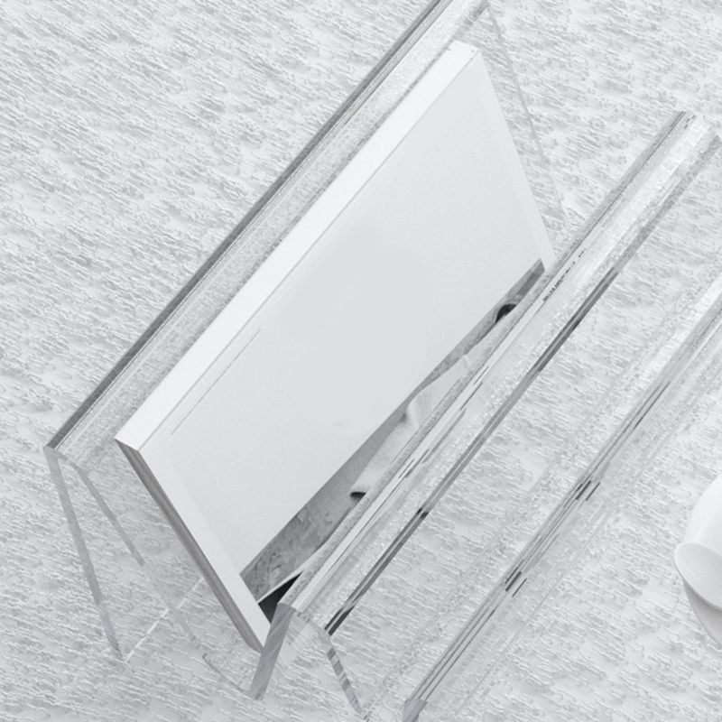 Glam Side Table Acrylic Pedestal Accent Side Table for Bedroom