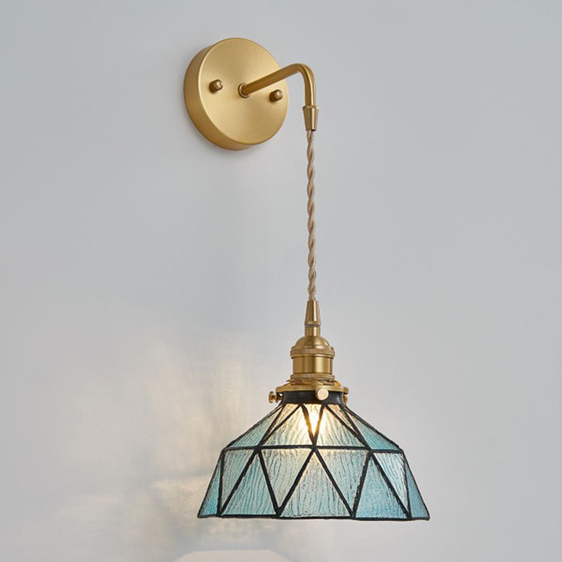 Geometric Shape Glass Wall Light Industrial Style 1 Light Wall Light Sconce