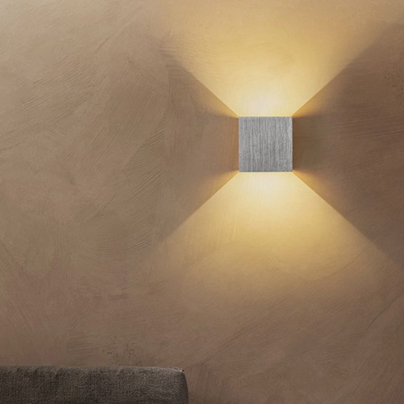 Lámpara montada en la pared cuadrada lámpara de montaje de pared de vidrio moderna para sala de estar