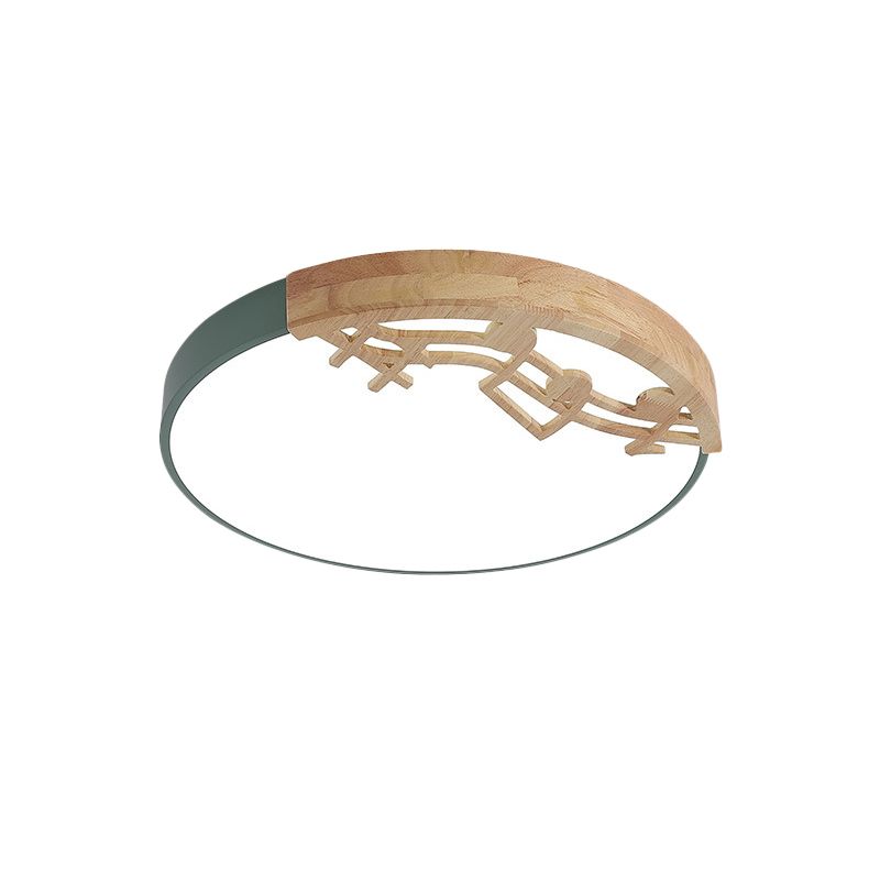Plafonnier Led contemporain avec abat-jour en acrylique, luminaire rond vert/blanc/gris pour chambre à coucher