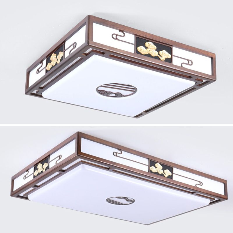 Modern Flushmount Ceiling Lamp 1-Light Living Room Flush Mount Light Fixture with Acrylic Shade